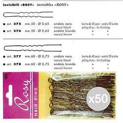 Sabrina Set 50 Rosy 40 Invis Cm.6 Bion 378 Forcelle Accessorio per Capelli, Multicolore, Unica