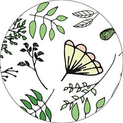 Bonateks, Round Digital Printed Mouse Pad, Non-Slip Base, for Office and Home, Diameter:22cm