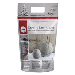 Rayher Calcestruzzo Creativo modellabile, Busta 3kg, Cemento, Grigio, 3 kg, 3000 unità