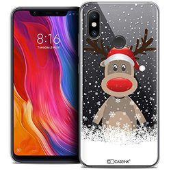 Beschermhoes voor Xiaomi Mi 8, ultradun Kerstmis 2017, hert met muts