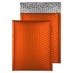 Blake Colour Packaging 250 x 180 mm 70 Mu Metallisk Bubbelkuvert Peel And Seal Mtpo250 Pumpa Orange, Förpackning Med 500