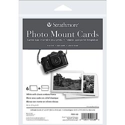 Strathmore Photo Cards, 5x6.875, Mount, White Classic