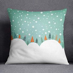 Questo Casa Kerstboom kussensloop met onzichtbare ritssluiting, kussensloop, decoratieve kussensloop, wooncultuur, voor bank, koffiehuisje, grootte: 45x45 cm - Ontworpen en geproduceerd in de Türkiye