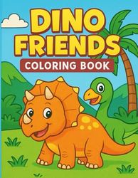 64 Dinosaurs Coloring Book for Kids: Fun and Easy Dinosaur Pages to Color and Learn for Ages 3-8: Coloring Book for Children, Dinosaur