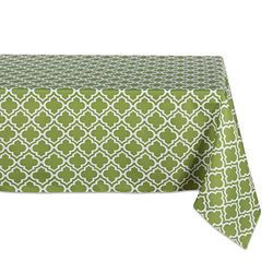 DII 100% polyester, spillsäker, maskintvättbar, bordsduk för utomhusbruk, 60 x 84, färskt vårgitter, säten 6 till 8 personer, tum