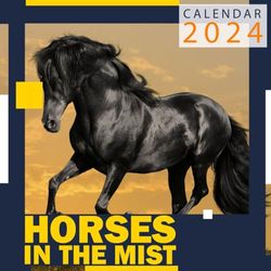 Horses in The Mist Calendar 2024: 12-Month Calendar, January to December, 8.5 x 8.5 Inch Size, Tailored for Horses in The Mist Enthusiasts, A One of a ... Celebrations, Featuring, US Holidays...