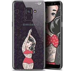 Caseink fodral för Samsung Galaxy A8 (2018) A530 (5.6) HD gel [ ny kollektion - mjuk - stötskyddad - tryckt i Frankrike] tatueringstjej