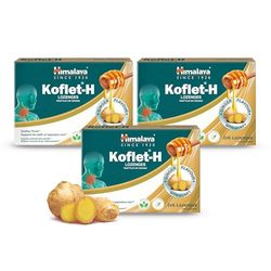 Himalaya Herbal Healthcare Koflet-H Lozenges Fortified with Honey Ginger Flavored- 12 Lozenges