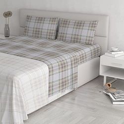 Italian Bed Linen Parure de lit Coton Athena, 2 Places, EDIVERDE/BLU