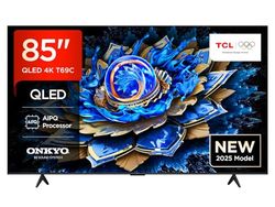 TCL 85T69C 85” QLED 4K HDR, Google TV, Smart TV (Dolby Vision & Atmos, Game Master, Motion clarity, Sistema audio Onkyo 2.1, compatibile con Google Assistant & Alexa)