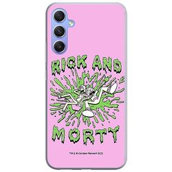 ERT GROUP mobiltelefonfodral för Samsung A34 5G originalt och officiellt licensierat Rick and Morty mönster Rick & Morty 024 anpassad till formen på mobiltelefonen, fodral tillverkad av TPU-plast