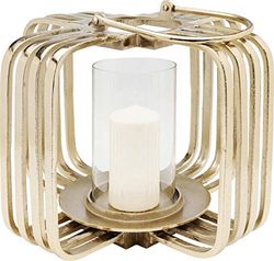 Kare windlicht Golden Cage