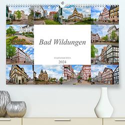 Bad Wildungen Stadtansichten (hochwertiger Premium Wandkalender 2024 DIN A2 quer), Kunstdruck in Hochglanz: Zwölf wunderschöne Bilder der Stadt Bad Wildungen