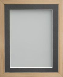 Frame Company Webber Beech with Grey Mount, 16x12 for 13x9 inch