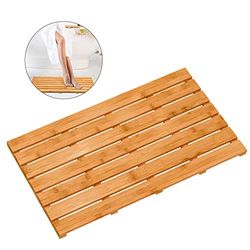 Tapis de Bain en Bois de Bambou pour Douche de Luxe – Tapis de Salle de Bain antidérapant imperméable pour intérieur ou extérieur (80,9 x 45,7 x 3,8 cm)