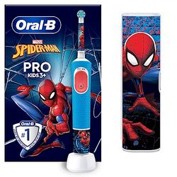 Oral-B Spazzolino Elettrico Ricaricabile Pro Kids con personaggi Marvel Spider-Man, 1 Testina, 1 Spazzolino Elettrico Oral B, Custodia Da Viaggio, da 3 Anni In Su
