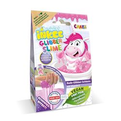 INKEE Slime de Bain Licorne | Poudre de Bain Slime pour Bain Enfant Rose avec arôme Bubble Gum, 100g de Poudre Slime Enfant avec Vitamine E