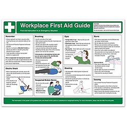 V Safety Workplace First Aid Guidance Poster - A2 (594 x 420 mm) Safety Sign