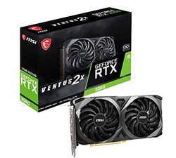 MSI GeForce RTX 3060 VENTUS 2X 12G OC Gaming Graphics Card - 12GB GDDR6, 1807 MHz, PCI Express Gen 4, 192-bit, 3x DP (v1.4), HDMI 2.1 (Supports 4K)