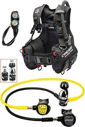 CRESSI Start Pro Scuba Set_XS - Set Jacket Start Pro, Détendeur MC9 INT Compact et Octopus Compact + Console 2 avec Fouet, Noir/Argent/Jaune INT, XS