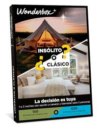 WONDERBOX - Caja Regalo - Insólito o clásico - 800 estancias insólitas o clásicas a Elegir Entre hoteles hasta 4 Estrellas, cabañas, Casas Rurales en la Naturaleza, hoteles con SPA