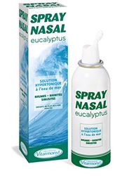 Vitarmonyl - Spray Nasal Eucalyptus - solution hypertonique eau de mer - rhume rhinites sinusites - nettoie nez bouché - 125 ml - Fabriqué en France