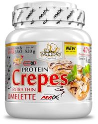 AMIX - Suplemento Deportivo - Protein Crepes en Polvo Bote de 520 g - Alto Contenido en Proteínas de Suero de Leche - Bajo en Carbohidratos y Azúcares - Sabor Vainilla
