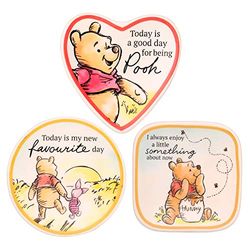 Disney Winnie The Pooh VC700383L - Juego de 3 bandejas de cerámica Multicolor, Talla única, Cerámica, Sin Piedras Preciosas