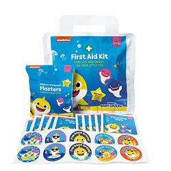 Reliance Medical - Baby Shark First Aid Kit - Small Children Mini Kits in Foil Pouch - Home Car Travel Equipment Essentials for Childrens Health and Safety - Childrens First Aid Kit For Cuts & Graze