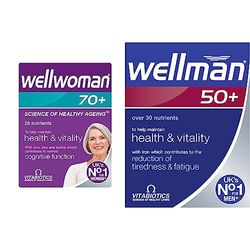 Vitabiotics | Wellwoman 70+ Tablets | 1 x 30s & Vitabiotics Wellman 50+, 30 Tablets