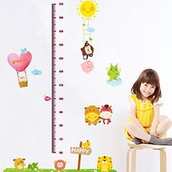 ambiance-live Tatuaż ścienny naklejka plaster pomiarowy słońce i zwierzęta Happy