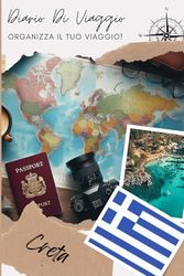 Diario di Viaggio Creta: Raccogli i Tuoi Momenti Preziosi | Diario da Compilare per Viaggio | Descrivi il tuo viaggio, i luoghi visitati, i pasti e incolla le tue foto...