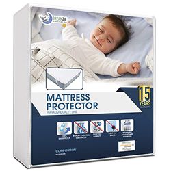 Dreamzie Mattress Protector Waterproof with 4 Elastic Corners - OEKO-TEX® Certified- For Mattress 60 x 120 cm