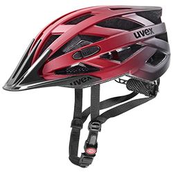 uvex I-Vo CC - Casque Polyvalent Léger pour Hommes et Femmes - Réglage de la Taille Individuel - à Compléter avec Un Éclairage LED - Red Black - 52-57 cm