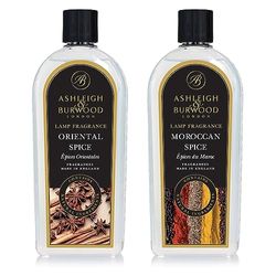 ASHLEIGH & BURWOOD - Lamp Fragrance 1000ml / 1 litre (Moroccan Spice) & Lamp Fragrance 1000ml / 1 litre (Oriental Spice)