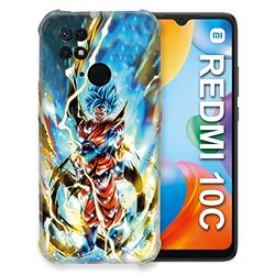 Cover per Xiaomi Redmi 10C Manga Dragon Ball Sangoku Bianco