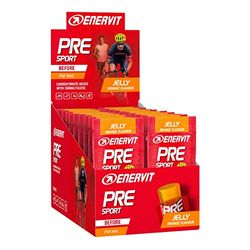 Enervit, Pre Sport Naranja, Suplemento Energético en Gel, a Base de Carbohidratos, para un Desempeño Óptimo, Sin Gluten, con Isomaltulosa y Vitamina B1, 20 Envases de 45 Gramos