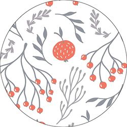 Bonateks, Ronde digitaal bedrukte muismat, antislip onderkant, voor kantoor en thuis, diameter: 22 cm