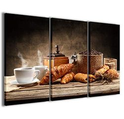 Canvasafbeelding, Food 055 moderne afbeeldingen uit 3 panelen, kant-en-klaar omlijst, canvas, klaar om op te hangen, 120 x 90 cm