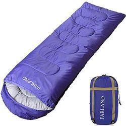 FARLAND Sacs de Couchage de -6,7 °C pour Adultes, Adolescents et Enfants avec Sac de Compression, Portables et légers pour 3 à 4 Saisons, Camping, randonnée, randonnée et Plein air