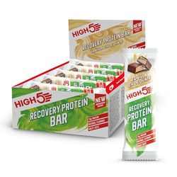 HIGH5 Recovery Protein Bars - Post-Workout Carbohydrate & High Protein Bars 1:1 Ratio - Vanilla Protein Bars for Muscle Recovery & Repair (Vanilla Chocolate, 12 x 50g Recovery Bars)