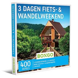 Bongo Bon - 3 Dagen Fiets- & Wandelweekend | Cadeaubonnen Cadeaukaart cadeau voor man of vrouw | 400 hotels in een fiets- of wandelomgeving