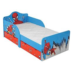Disney Marvel Spider-Man Storage Bed, 15mm MDF, Blue, Small