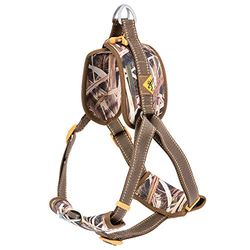 Browning Harnais rembourré pour Chien de Chasse, Sangles rembourrées, Camouflage, Lames d'herbe ombrées, Taille S