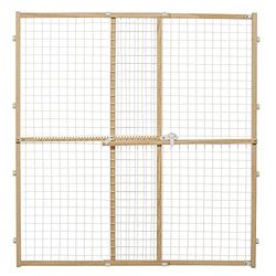 MidWest Homes for Pets Wire Mesh Pet Safety Gate, 111.76 Inches Tall & Expands 73.66-127 centimeters Wide, Large; Wood; 2944WWM-2