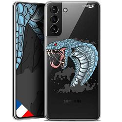 Caseink Fodral för Samsung Galaxy S21 Plus (6.7) Gel HD [ Tryckt i Frankrike - Samsung S21 Plus fodral - mjukt - stöttåligt] Cobra Draw