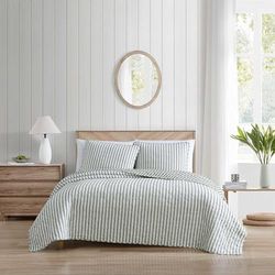 Stone Cottage - Juego de edredón King, Ropa de Cama Reversible de algodón con Fundas a Juego, decoración Ligera para el hogar (Willow Way Green, King)