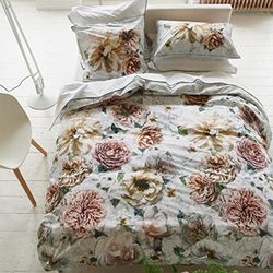 Housse de Couette imprimée en Percale de Coton, Pahari Tuberose, 240x220 cm, Designers Guild