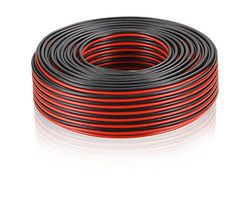 Manax Câble de haut-parleur 1,5 mm R/s 25 m CCA 2 x 1,5 mm² Rouge/noir Anneau 25 m