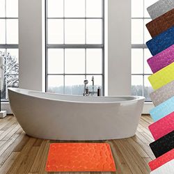 MSV Bath Mat Pebbles, Orange, 50 x 80 cm